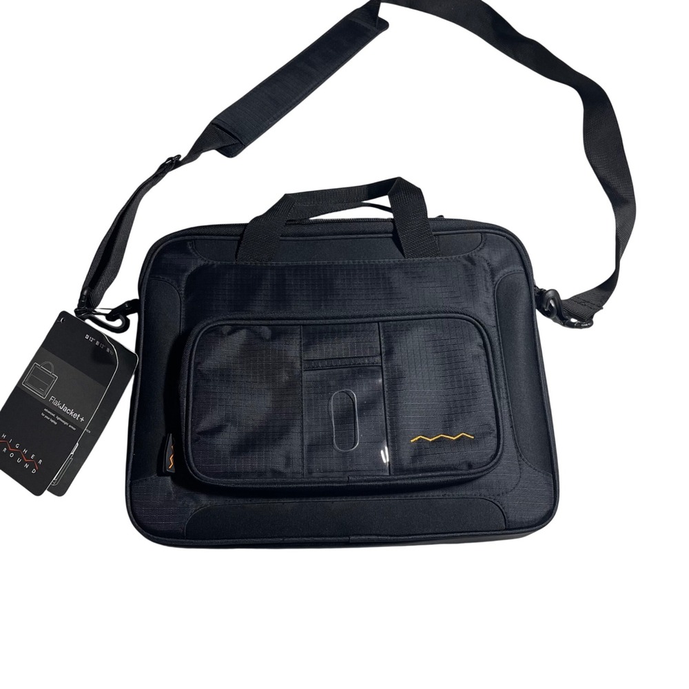 Higher Ground FlakJacket+ 12 Inch Laptop Bag Messenger Black FJ012PL NWT